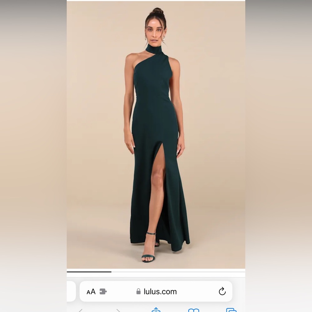 Asymmetrical halter maxi dress
